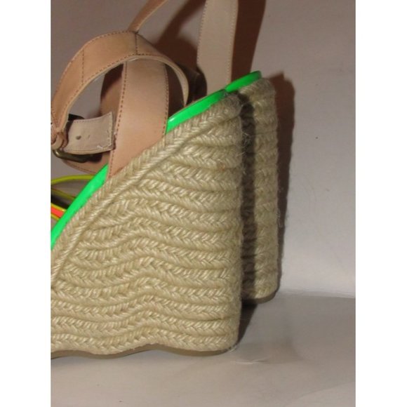 Enzo Angiolini Pink Yellow Green and Taupe Leather - Picture 6 of 12